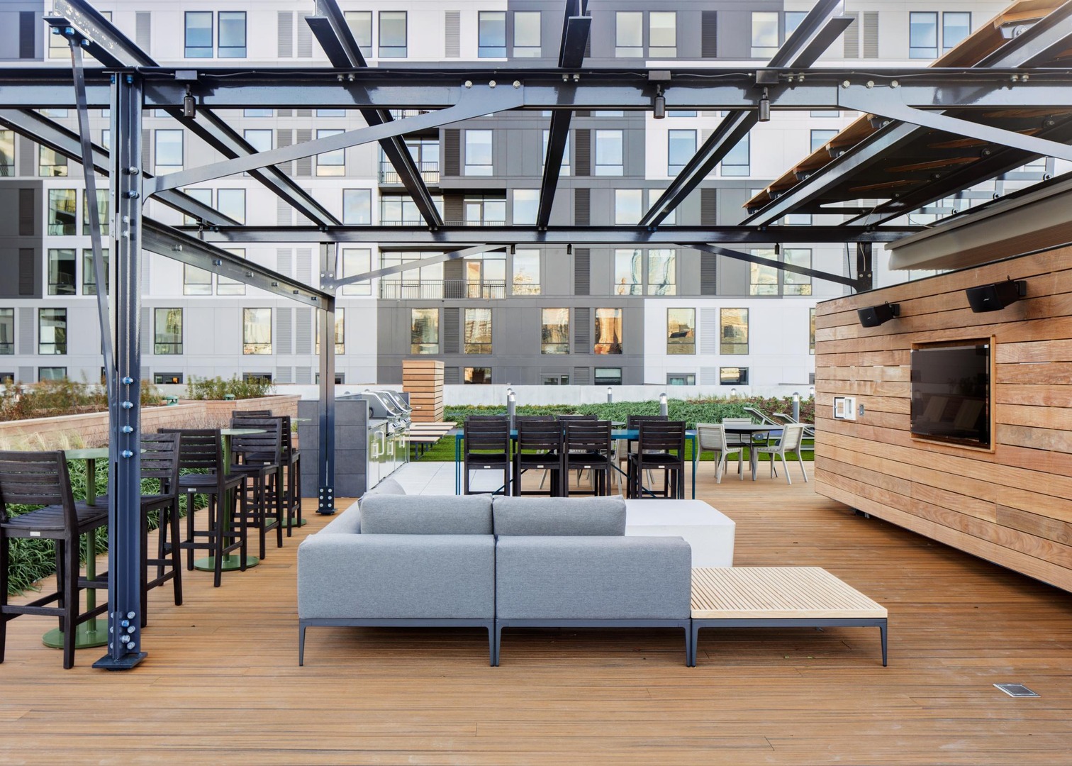 Rooftop TV lounge