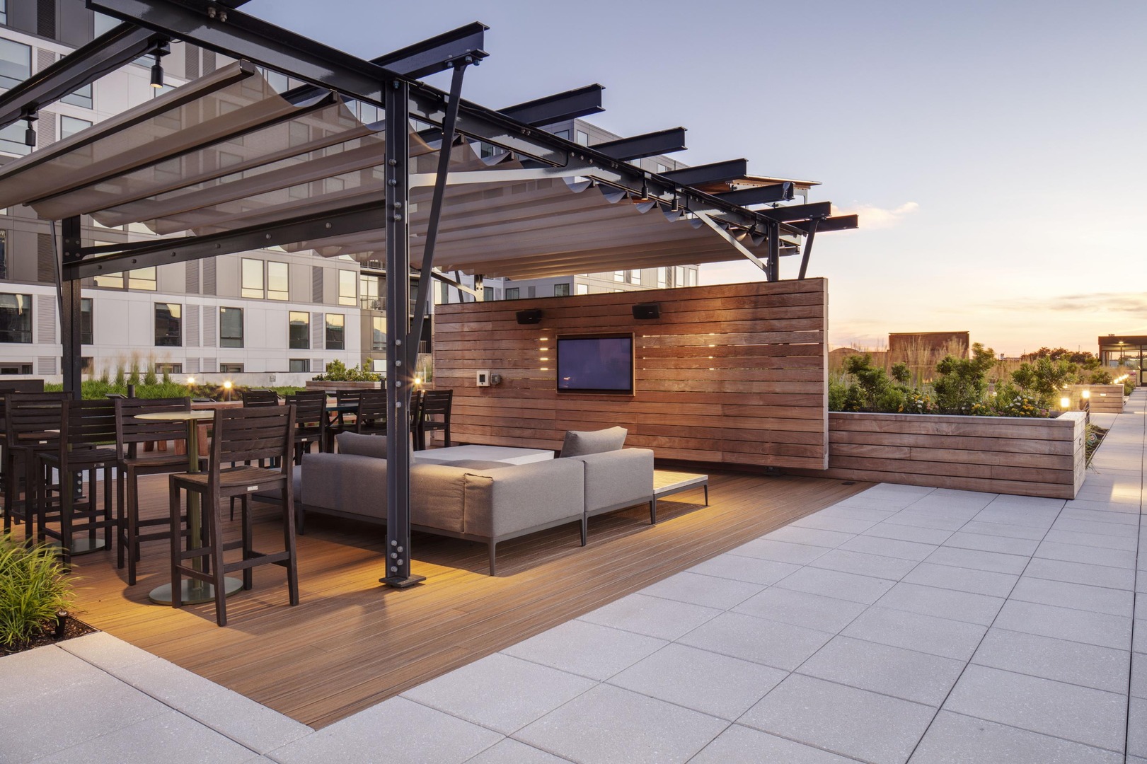 Rooftop seating
