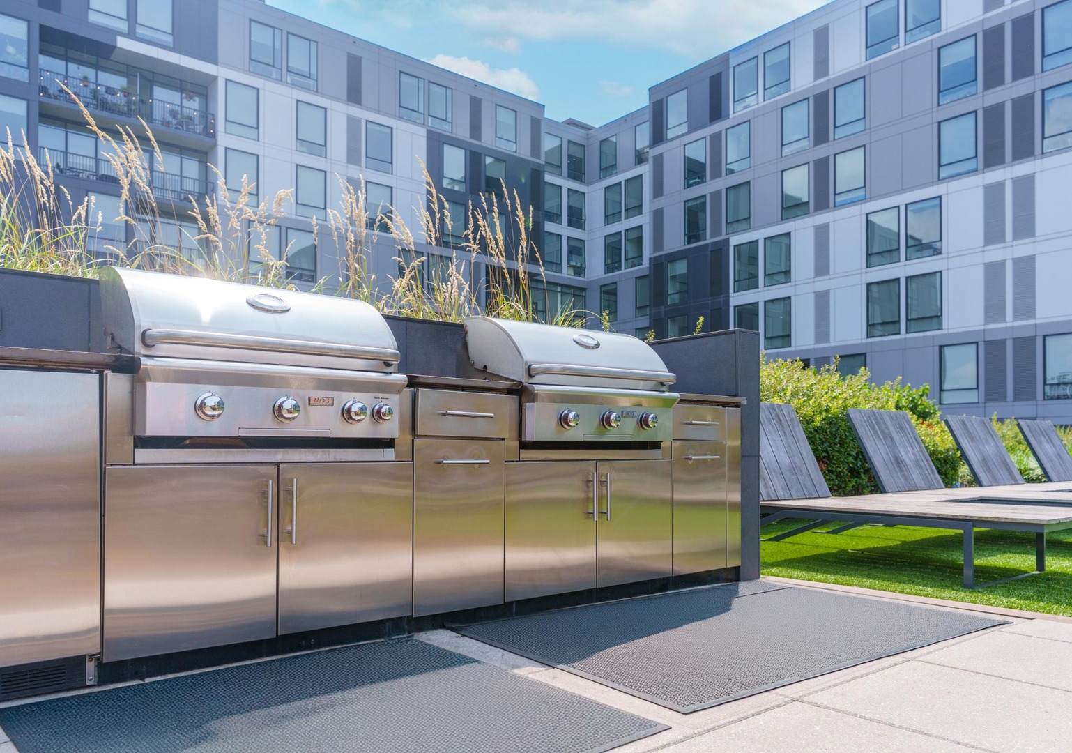 Rooftop outdoor grills