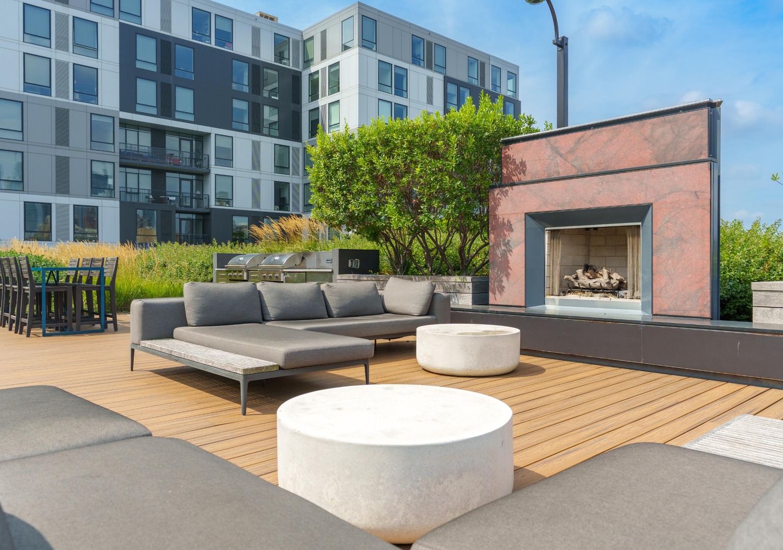 Rooftop fireplace