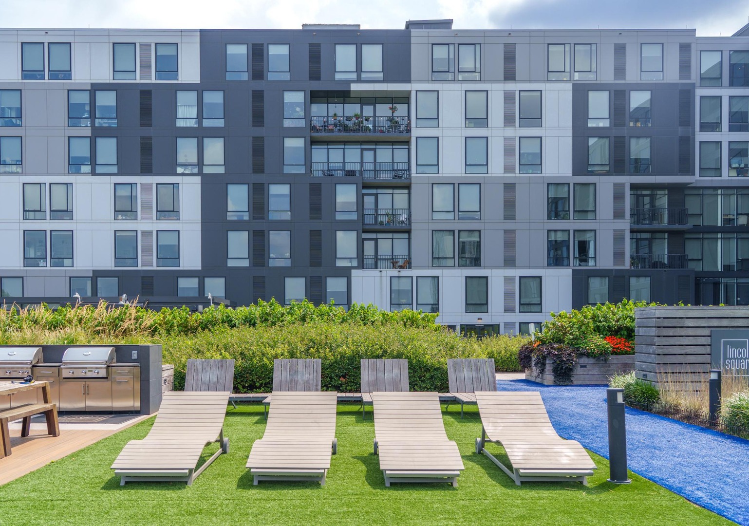 Rooftop lounge chairs