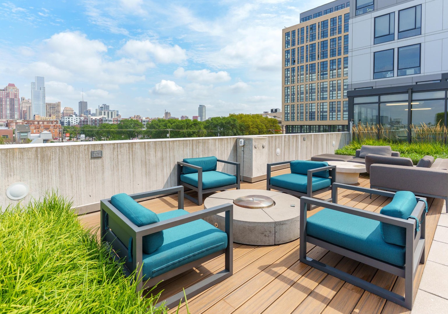 Rooftop seating